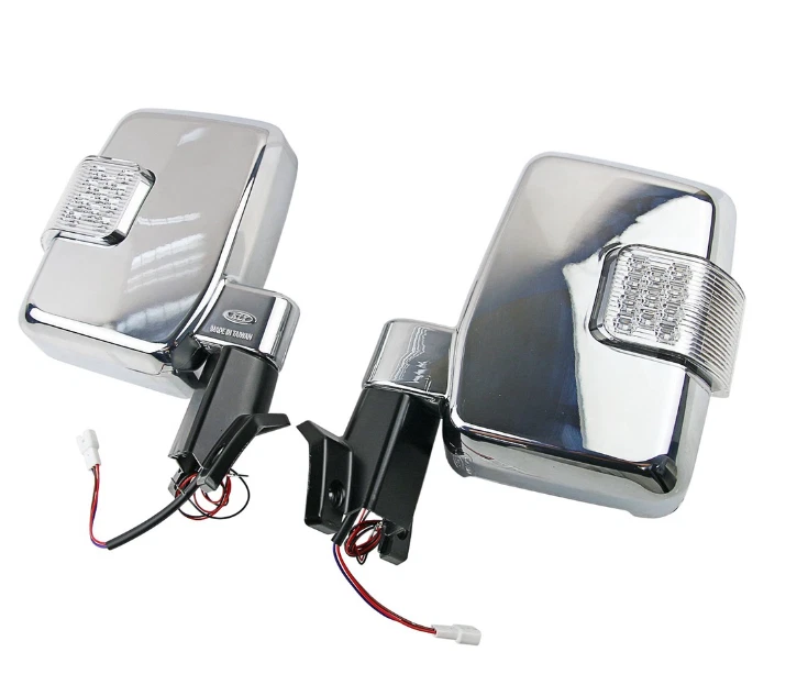 NEW Chrome Electric Side Mirror Doporwith LED For Toyota Land Cruiser70 1984-ON - Imagem 3 de 4