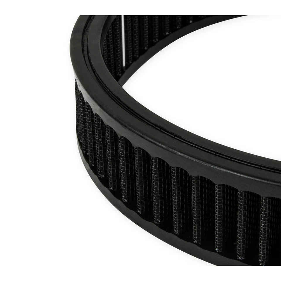 Limpador de ar redondo preto Holley 10" para carburadores com 5,125" diâmetro pescoço #120-145B - Imagem 2 de 4