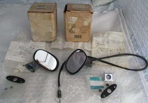 NOS GM SPORT MIRRORS 78-87 Olds Cutlass 442 Buick GN Regal GNX with attach stuff