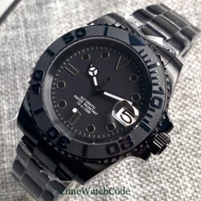 NH35A PT5000 Miyota8215 40mm Automatic Mens Watch Black PVD Sapphire Glass Date