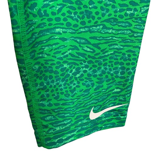 Nike Pro Leggings Girls XL Dri-FitGreen Animal Cheetah Leopard Print Workout - Picture 2 of 11