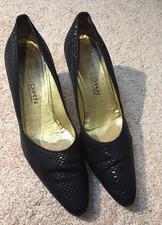 St. John Womens Vintage Black Stephanie Paillettes Heels Size 8.5