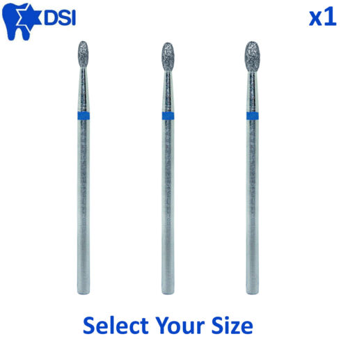 1 DSI Dental Diamond Low Speed Handpiece Egg Shape Burs Drill Bit Select Size - 第 1/4 張圖片
