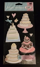 Jolee's Boutique - WEDDING CAKE - Scrapbooking Stickers - I Do - EKWJBLG009