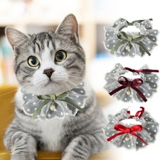 Dog Cat Pet Lace Bowknot Collar Mesh Collar Pet Fashion Comfortable Collar US