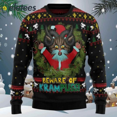 Krampuss Cat Ugly Christmas Sweater STW1AA0E
