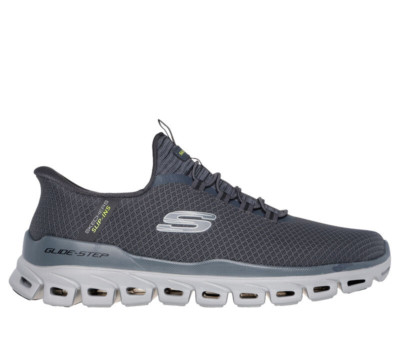 Mens Skechers Hands Free Slip-ins: Glide-Step - Noxus Comfort CHARCOAL Wide Size
