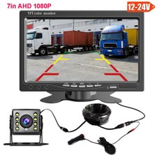 7'' Backup Camera Monitor Car Rear View Reverse Night Vision Parking System Kit