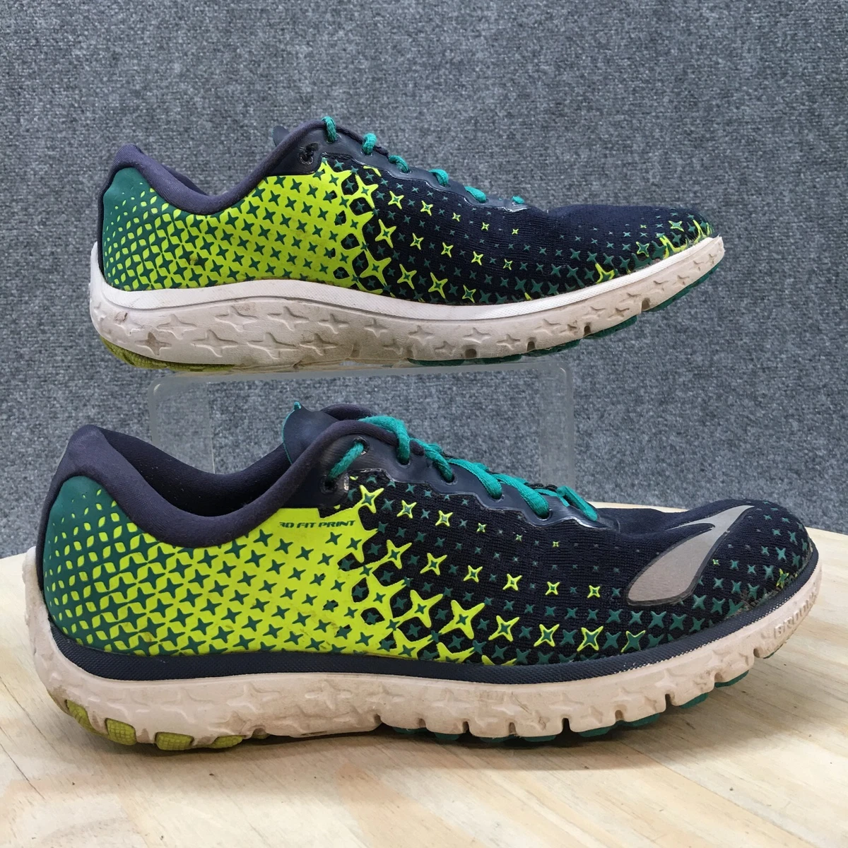 Brooks Running Shoes Womens 10B Blue Green Pure Flow 5 Low Lace Up