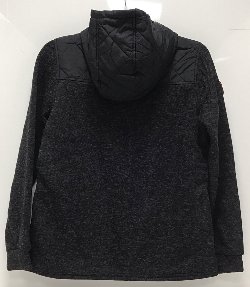 Canada Weather Gear Women’s Fleece/Quilted Jacket In Heather Black Size