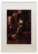 Anschutz Thomas P Woman Writing At A Table A3 A4 Framed Print Picture