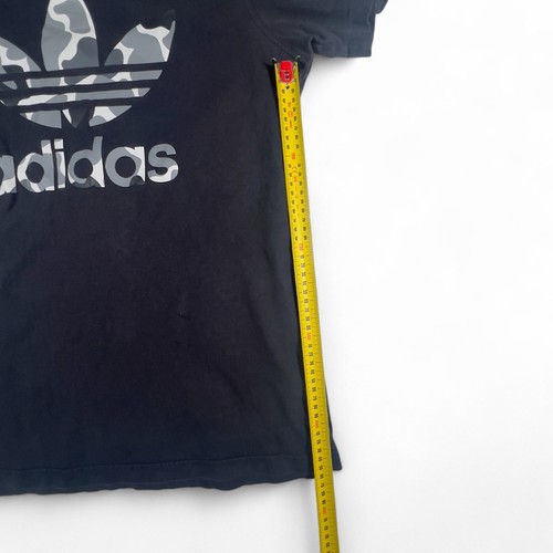 Adidas Mens Retro t shirt cotton short sleeve Black Size L Large - Picture 12 of 15