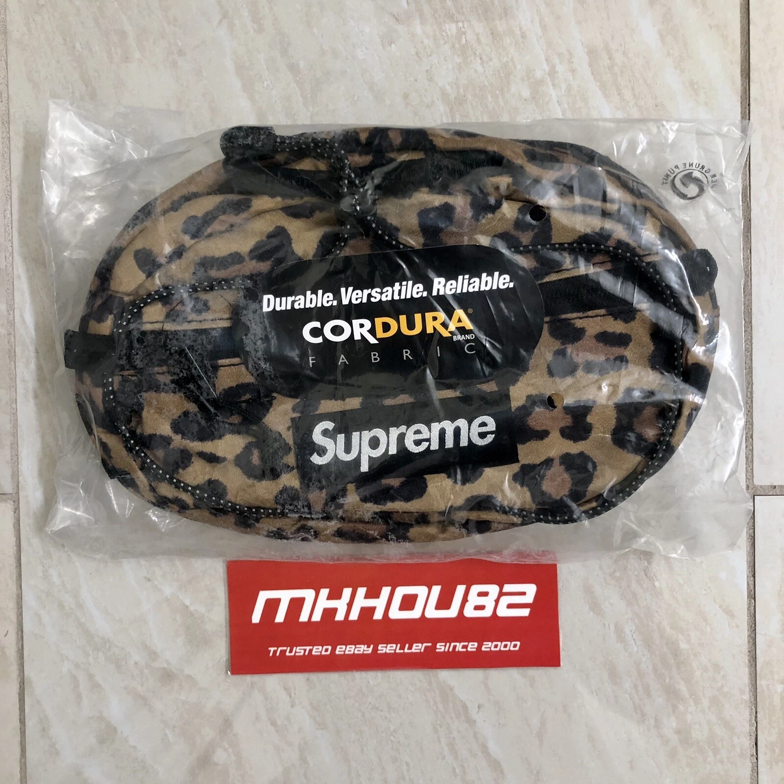 Sac banane taille suprême neuf léopard boîte en relief logo automne hiver 2020 FW20