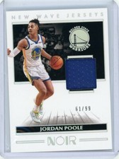 2019-20 Panini Noir Basketball New Wave Jerseys Rookie #NW-JPL Jordan Poole /99