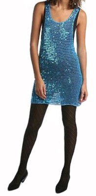 sequin fishnet dress