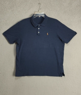 POLO Ralph Lauren Polo Shirt Adult Large Blue Classic Golf Color