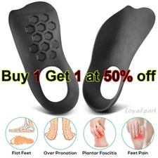 3/4 Orthotic Shoe Insoles Inserts Flat Feet High Arch Support Plantar Fasciitis
