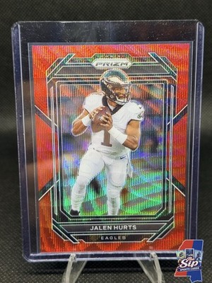 2022 Panini Prizm Jalen Hurts #234 Red Wave Prizm /149 Philadelphia Eagles