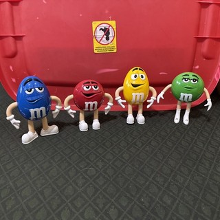 M&M Figures Blue Green Red & Yellow Character Candy Holders