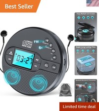 Portable CD Player with Bluetooth with 2000mAh Rechargeable Battery  Persona...