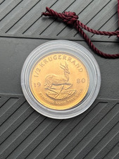 Krugerrand Gold Coin : 1/2 oz South Africa 1980