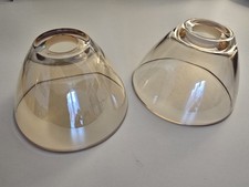 Amber Glass Cone/Bell-shaped Lampshade  Retro Vintage Smoked Glass 60s 70s