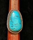Vintage Sterling Silver Large Turquoise Southwestern Statement Ring Size 8.5 18g