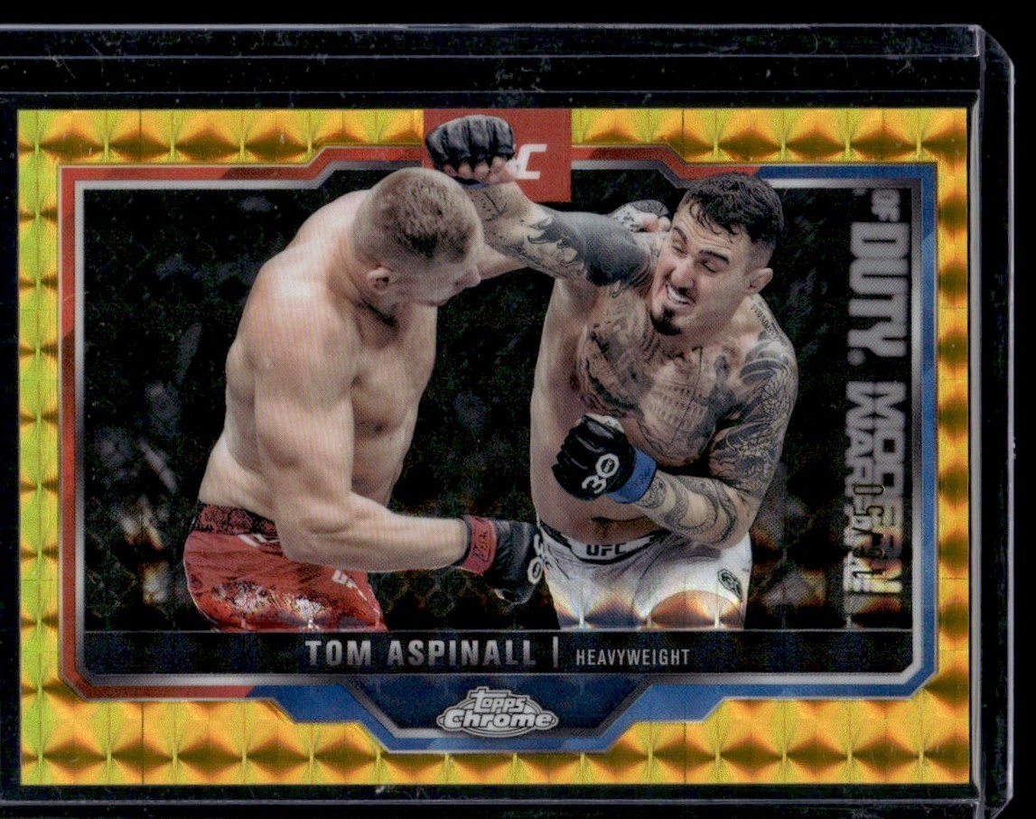 2025 Topps Chrome UFC Tom Aspinall /50 #146 Gold Geometric