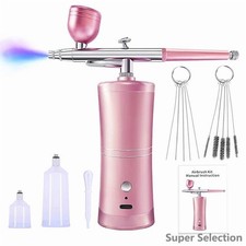 Portable Cordless Airbrush Kit With Compresso Rechargeable  3 Pressure Settings