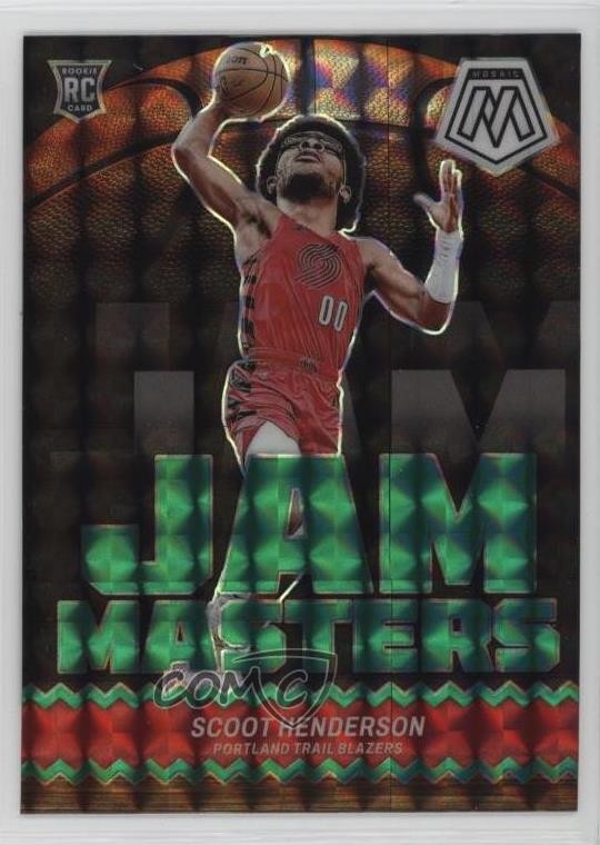2023-24 Panini Mosaic Jam Masters Green Prizm Scoot Henderson #13 Rookie RC 12g7