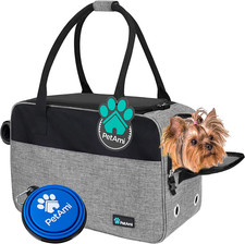 Dog Purse Carrier for Small Dogs, Airline Approved Soft Sided Pet Carrier with P
