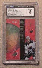 Brock Faber 2024-25 SPx Bound for Glory Red /10 #BFG-5 CGC 8 SSP