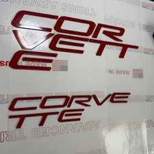 Gloss Red 116 Raised Letters For C5 Corvette 97-2004 Us Made Not Vinyl