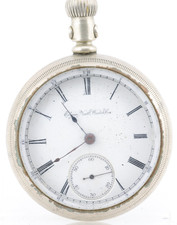ELGIN Gr. 73, 18s 7j 3008255 FAHY'S ORESILVER POCKET WATCH BJ
