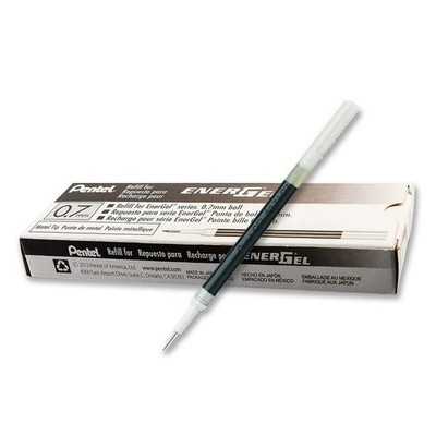 20 X Pentel LR7 Roller Refill - Black Ink for EnerGel Gel Pen 0.7mm Metal Tip