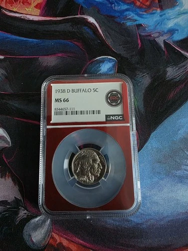 1938-D 5C Buffalo Nickel NGC MS66