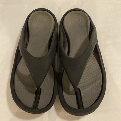 Croc Flip Flop Sandals Black/Gray size W8 M6
