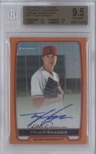 2012 Bowman Chrome Orange Refractor 14/25 Tyler Skaggs BGS 9.5 GEM MINT Auto 1g5