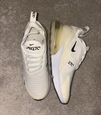 Nike Air Max 270 Cream Low Top Lace Up Mesh Sneakers AH6789-124