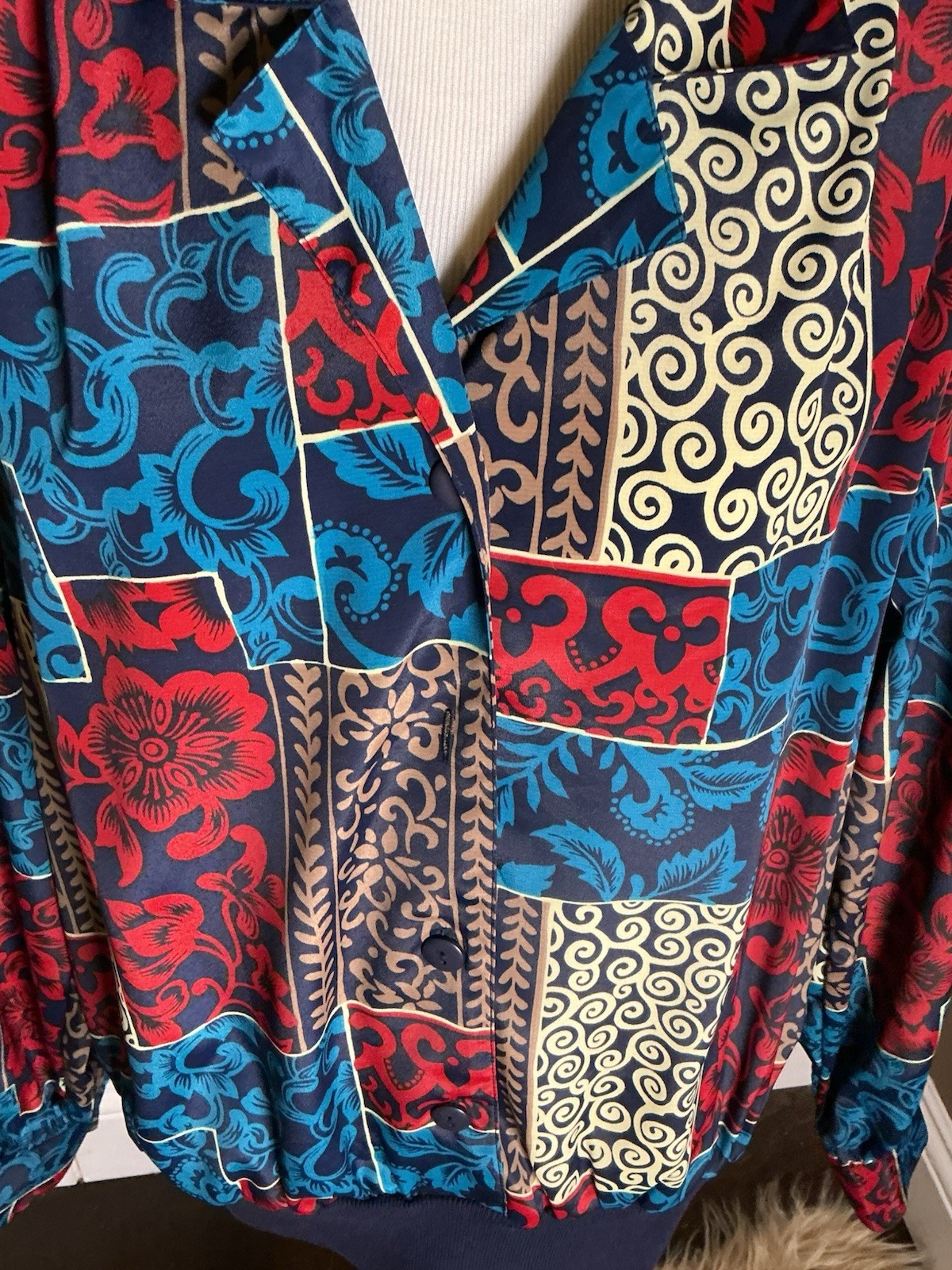 Notations Vintage Womens Blouse Patchwork Design … - image 4