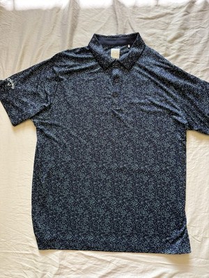 Callaway Opti-Dri Men's XL Navy/Green Geometric Golf Polo Shirt