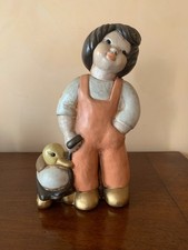 Ceramica Thun Bambina con anatra h.22 