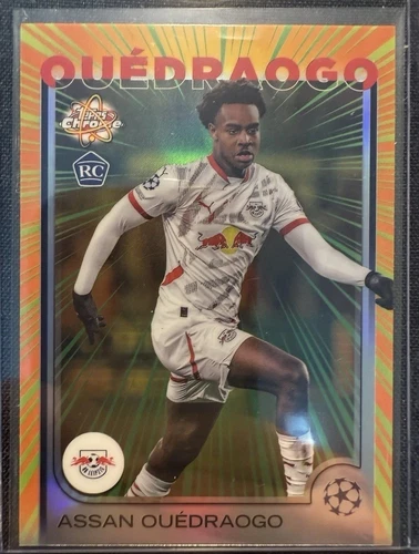 Assan Ouedraogo 2024-25 Topps Chrome UCC Radiating Rookies #RR-8 RC RB Leipzig