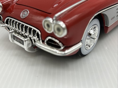 1/18 Motormax 1958 Chevy Corvette Convertible Red jm #73109 NO BOX! - Picture 3 of 24