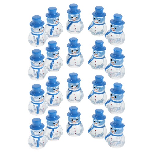  20 kleine Schneemannstatuen aus Kunstharz – Mini-Schneemann-Ornamente für - Bild 1 von 12