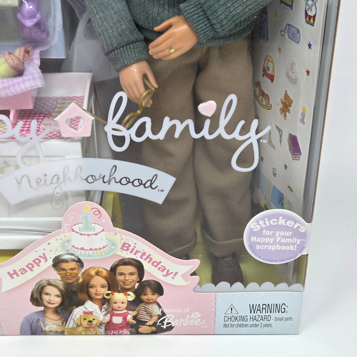 2003 MATTEL HAPPY FAMILY NEIGHBORHOOD BARBIE GRANDPA DOLL # B9881