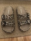 WOMEN'S Leopard WEWEYA CLOUD DOUBLE BUCKLE ADJUSTABLE SANDAL SLIDES — photo 1