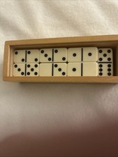 Dominoes set of 27 Double six In A Wood Box