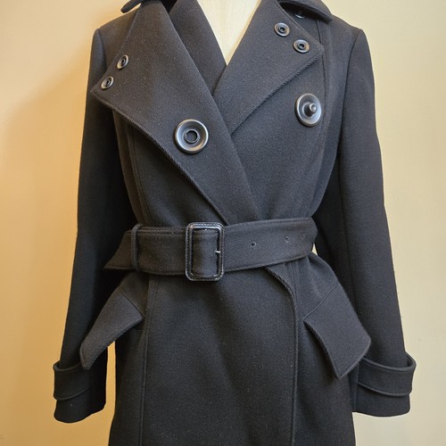 EUC $2500 Auth Burberry Prorsum Trench Wool Coat Black Runway 38 extra small XS - Picture 5 of 18