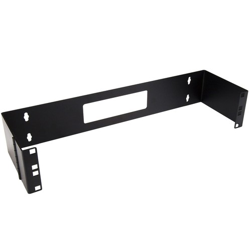 Startech 2u 19 Inch Hinged Wall Mount Bracket For Patch Panels (black)